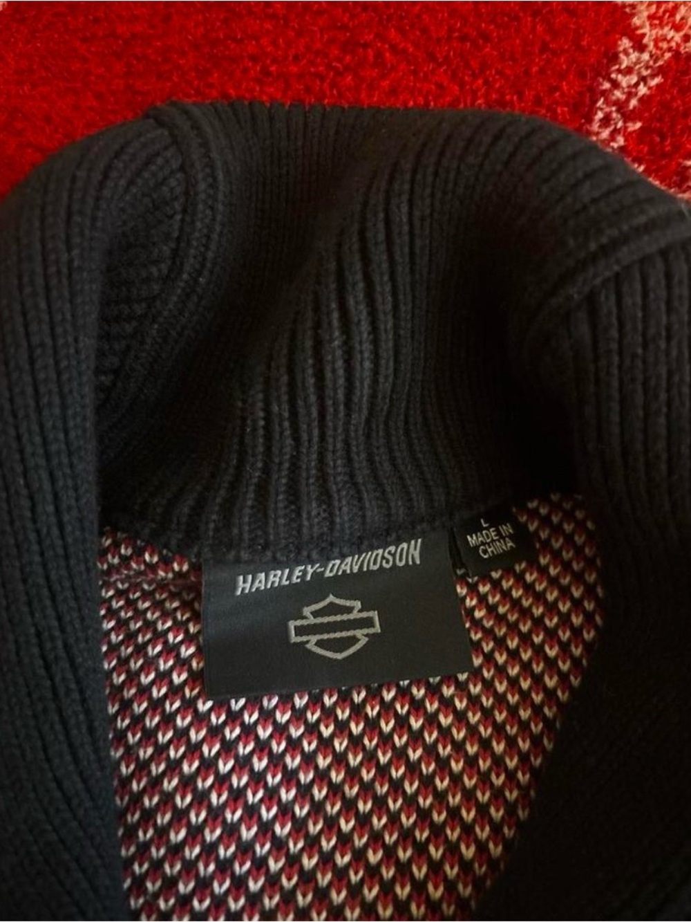 BNWOT - Harley Davidson 100th Anniversary Flame Eagle Shawl Collar Cardigan - Picture 5 of 7